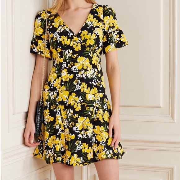 Michael kors botanical print crepe dress Clearance